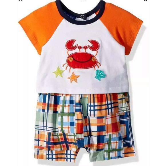 Bonnie Baby Other - Bonnie Baby Baby Boy's Coveralls and Short Sets, Crab Applique, 3-6 Months